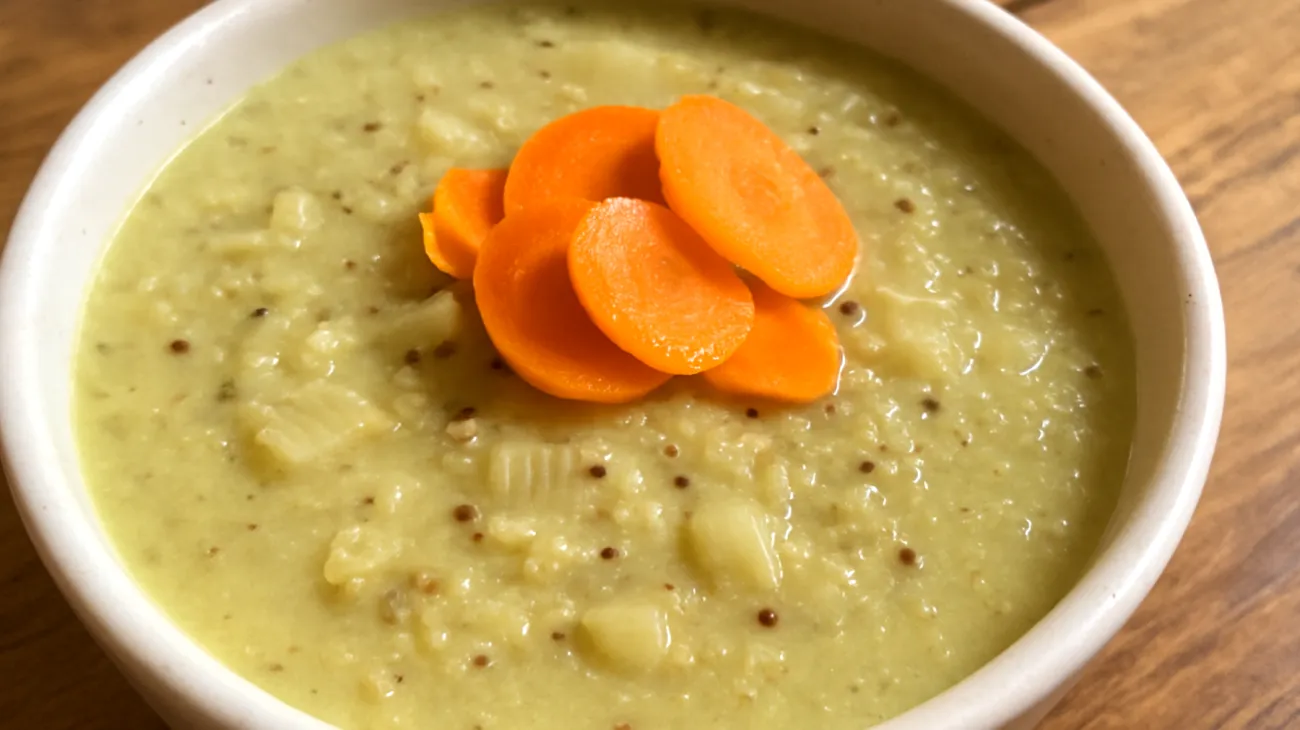 Fenchel-Quinoa-Suppe mit fermentierten Karotten"