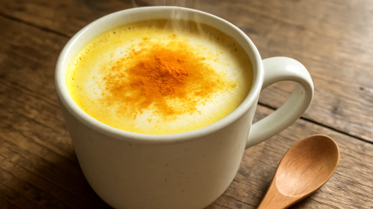 Kurkuma-Ingwer-Goldene Milch mit Ashwagandha und Mandelmilch"