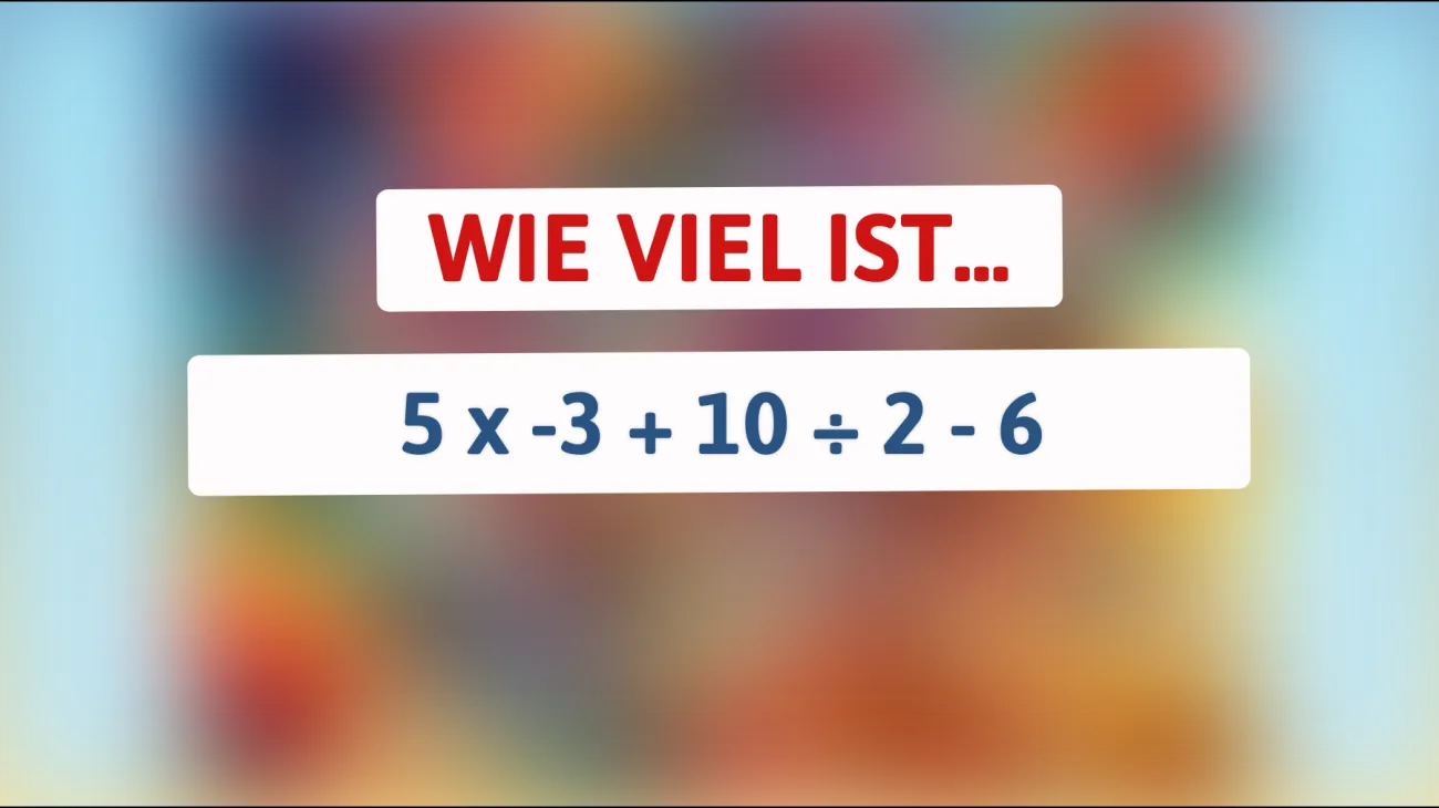 Nur 1% der Menschen lösen diese geniale mathematische Herausforderung korrekt! Bist du klug genug?"